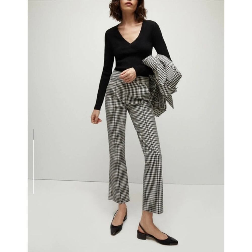 Veronica Beard Black White Tani Gingham Checkered Pants NWT Size 0